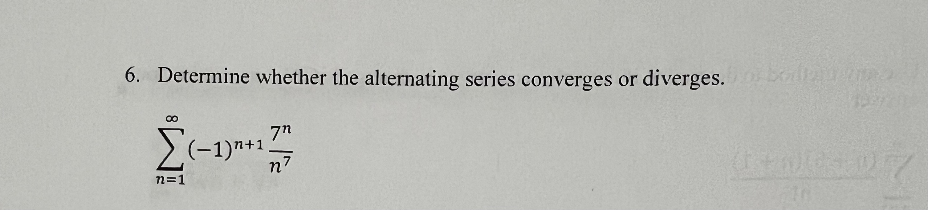 Solved Determine whether the alternating series converges or | Chegg.com