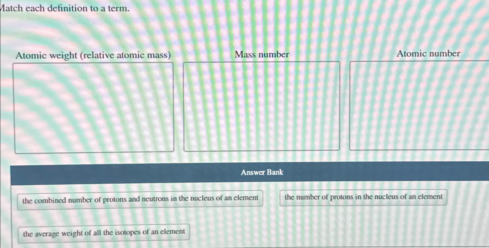 is atomic weight and mass number the same