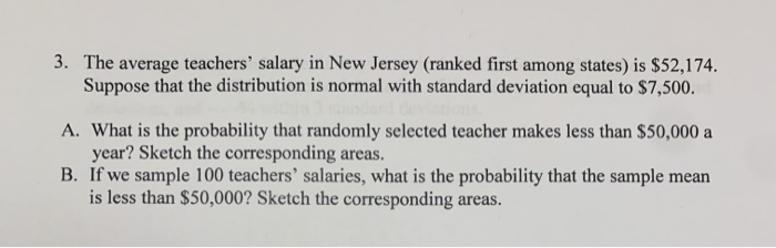 Solved The Average Teachers Salary In New Jersey ranked Chegg