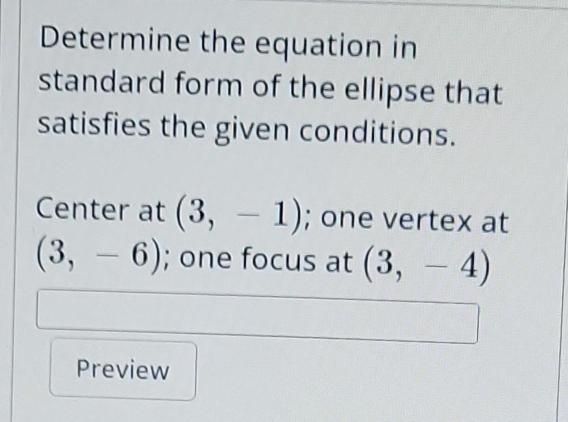 Solved Determine the equation in standard form of the | Chegg.com