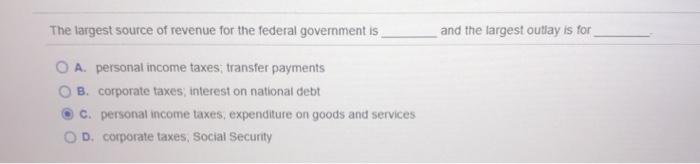 what is the largest source of income for the us government