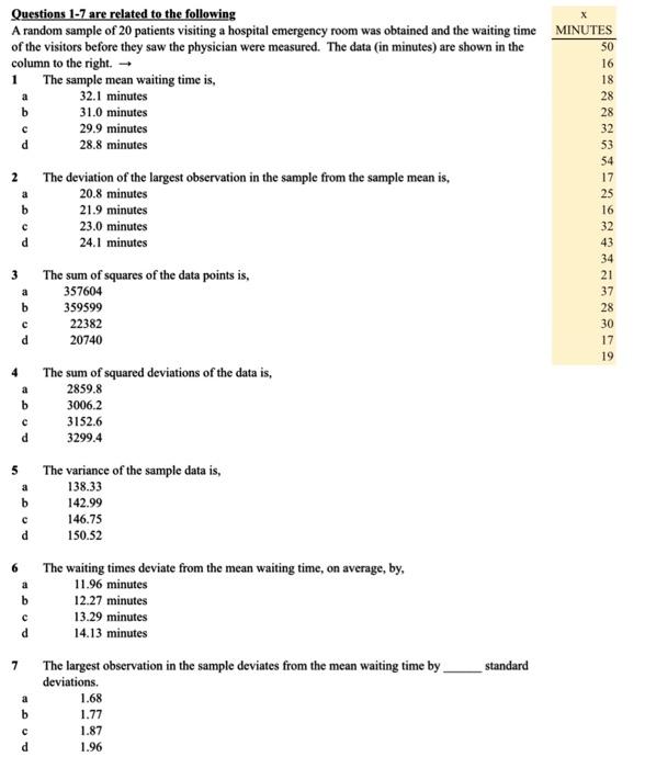 Solved B с D 2 A B Questions 1-7 Are Related To The | Chegg.com