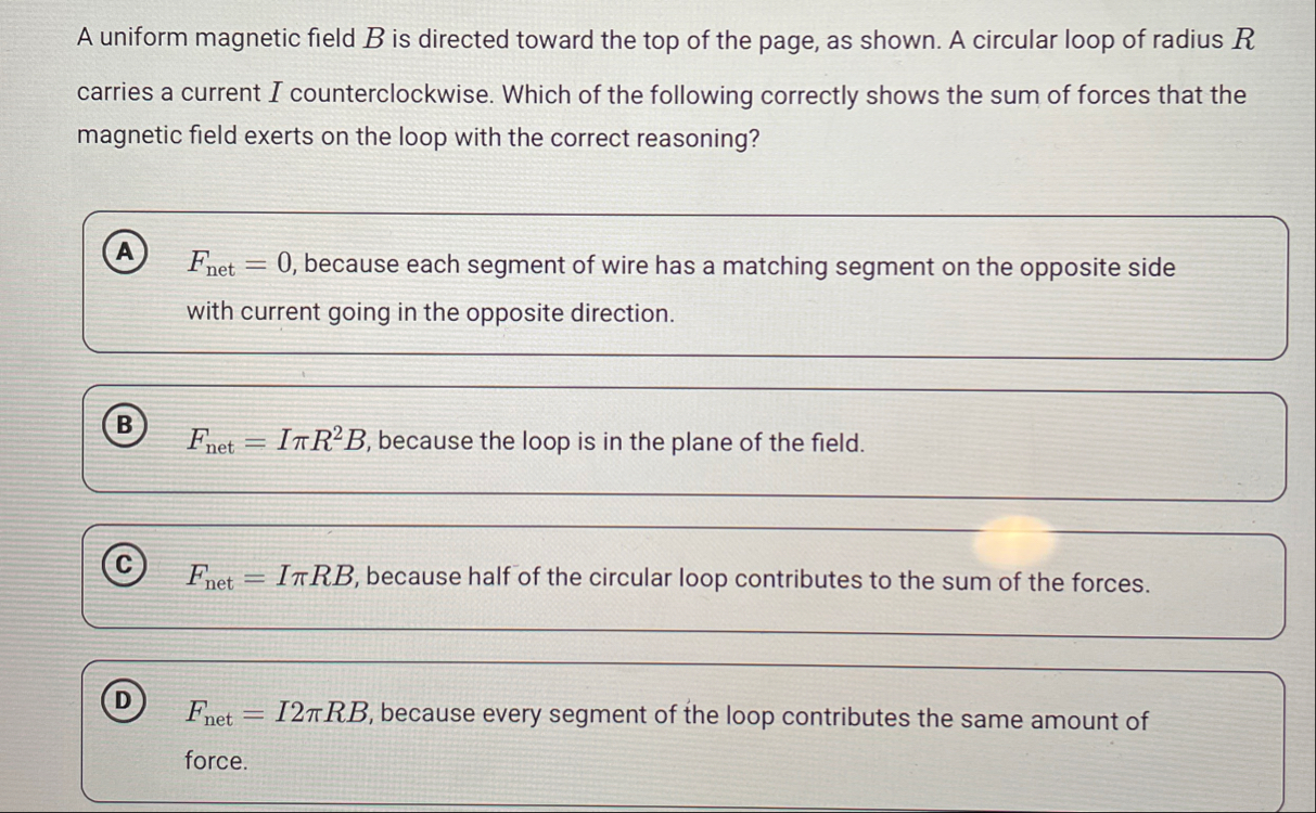 Solved A uniform magnetic field B ﻿is directed toward the | Chegg.com