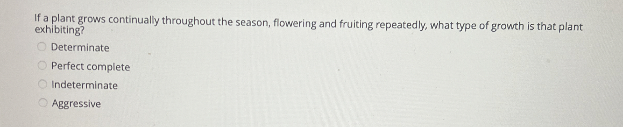 Solved If a plant grows continually throughout the season, | Chegg.com