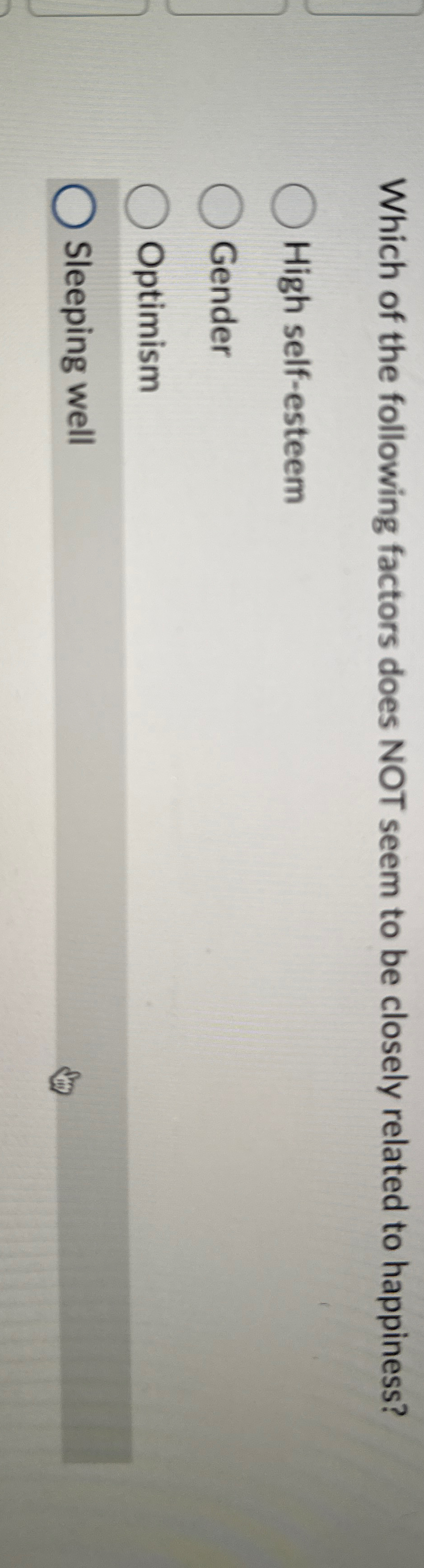 Solved Which of the following factors does NOT seem to be | Chegg.com