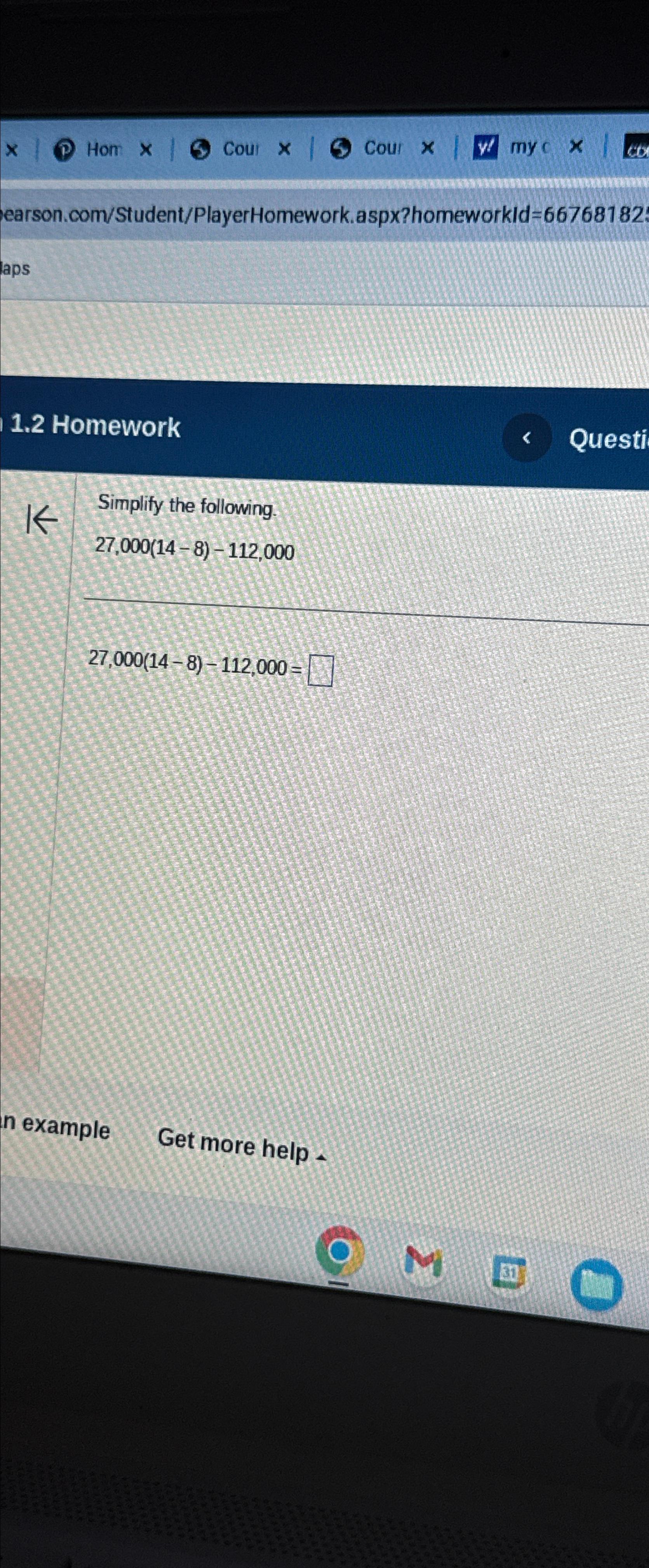 Solved 1.2 ﻿HomeworkSimplify the | Chegg.com