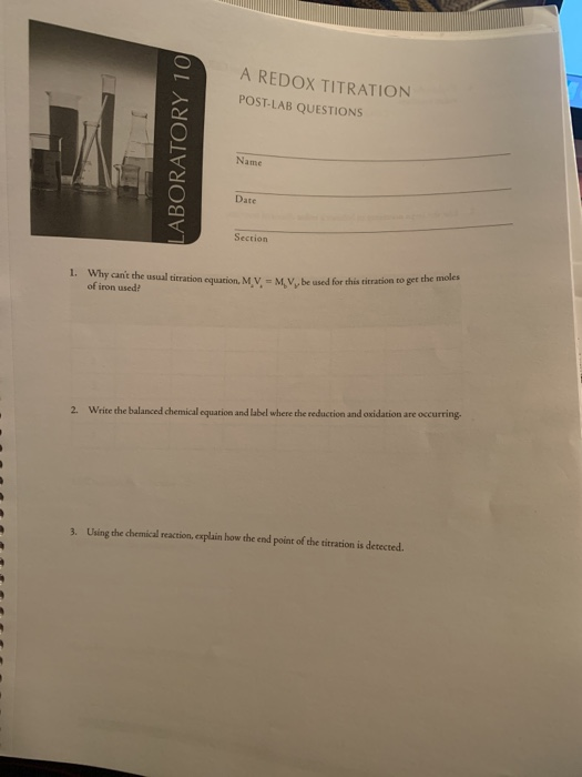 Solved Answer these post lab questions when given | Chegg.com