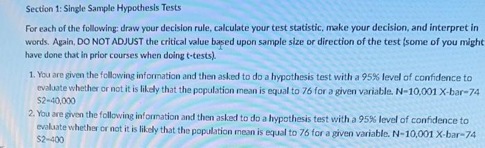 single sample hypothesis testing calculator