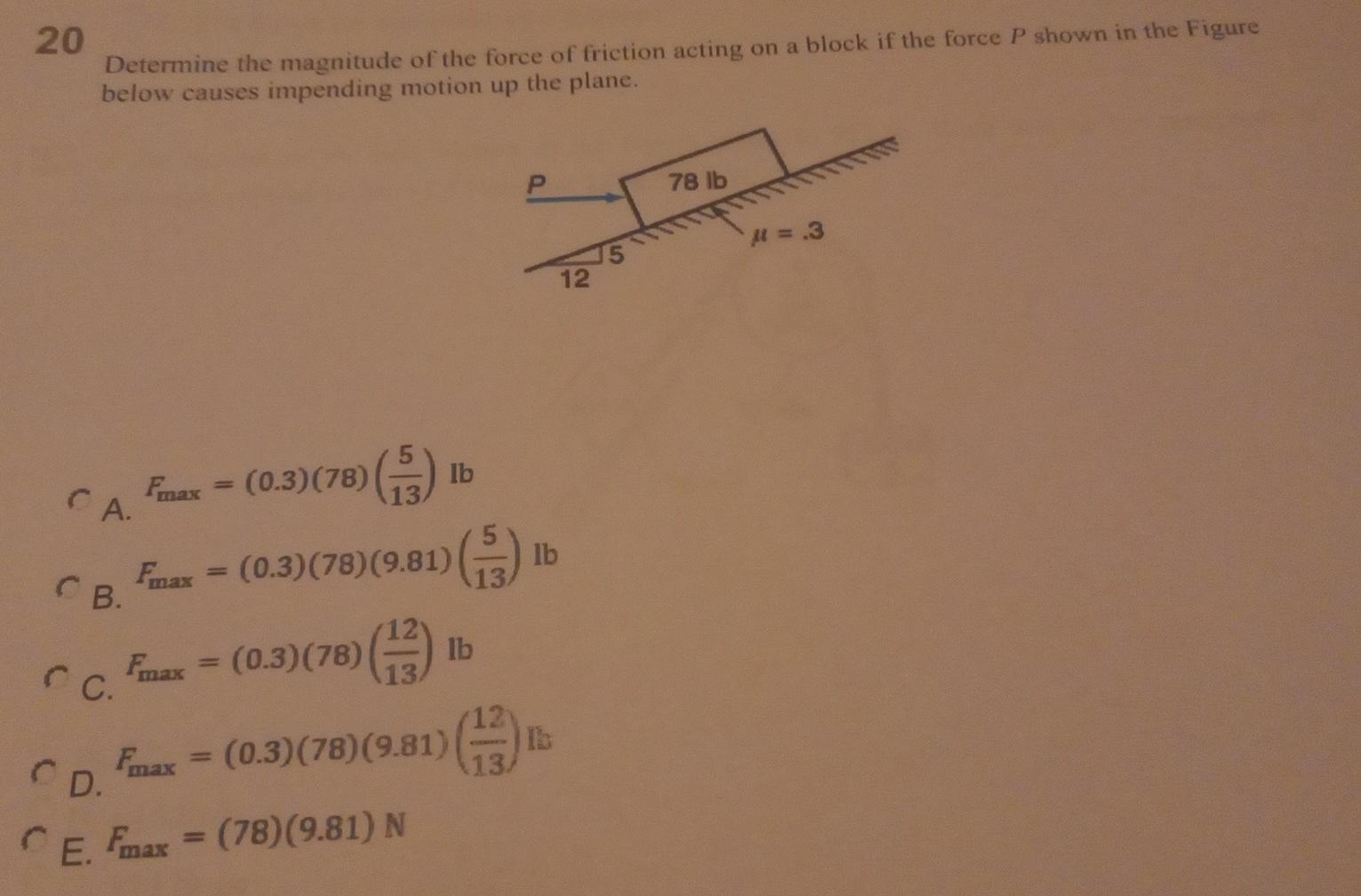 how to determine the magnitude of the force of friction