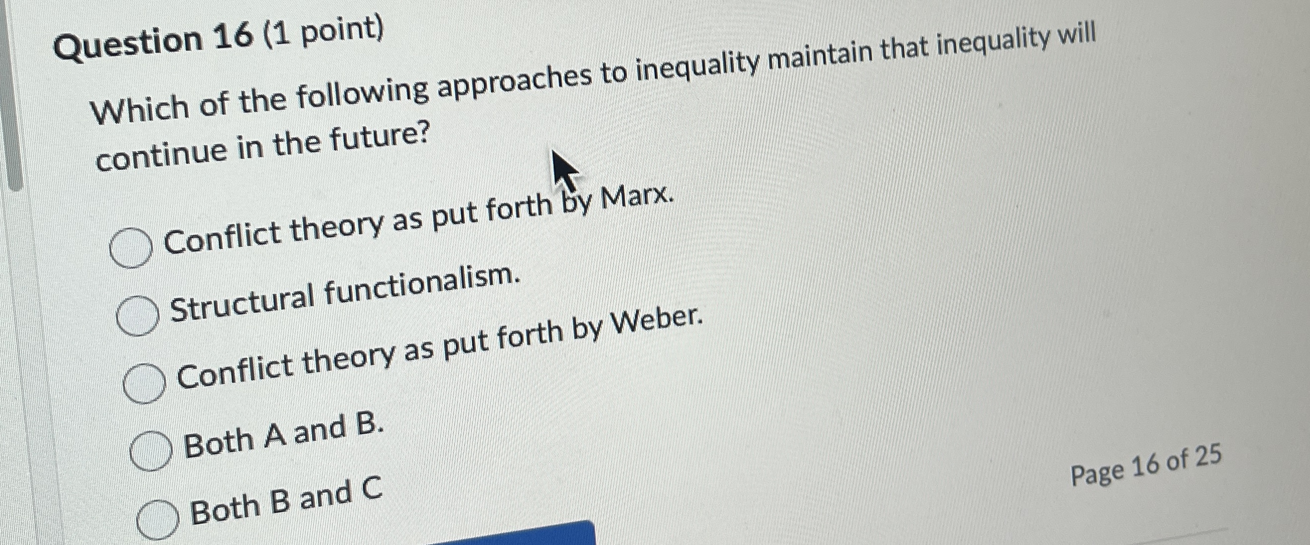 Solved Question 16 (1 ﻿point)Which of the following | Chegg.com