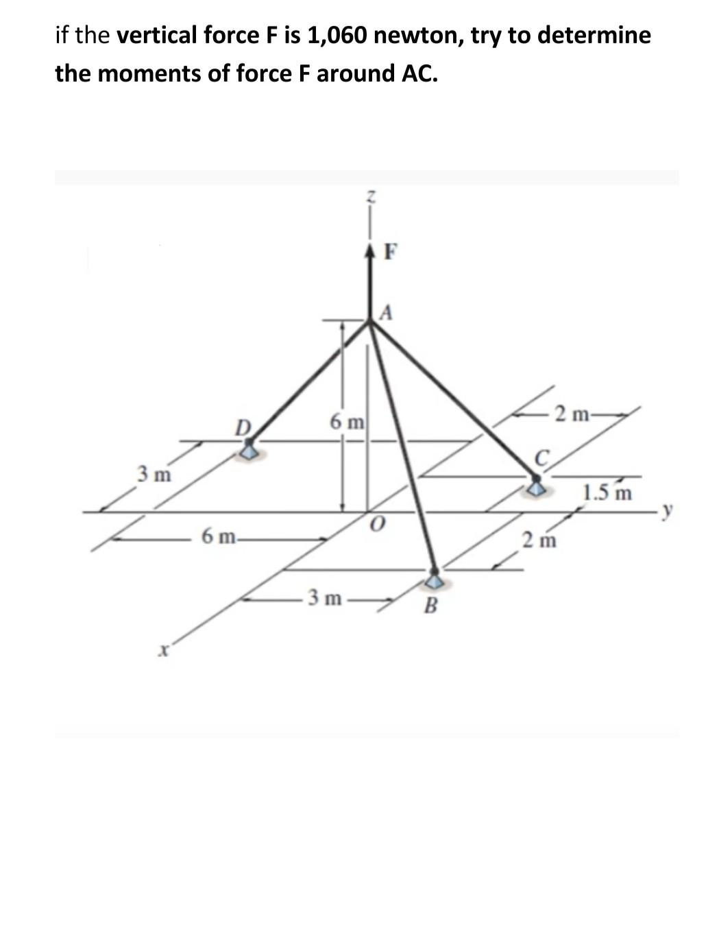 Verical Forces Solved if the vertical force F is 1,060 newton, try to | Chegg.com