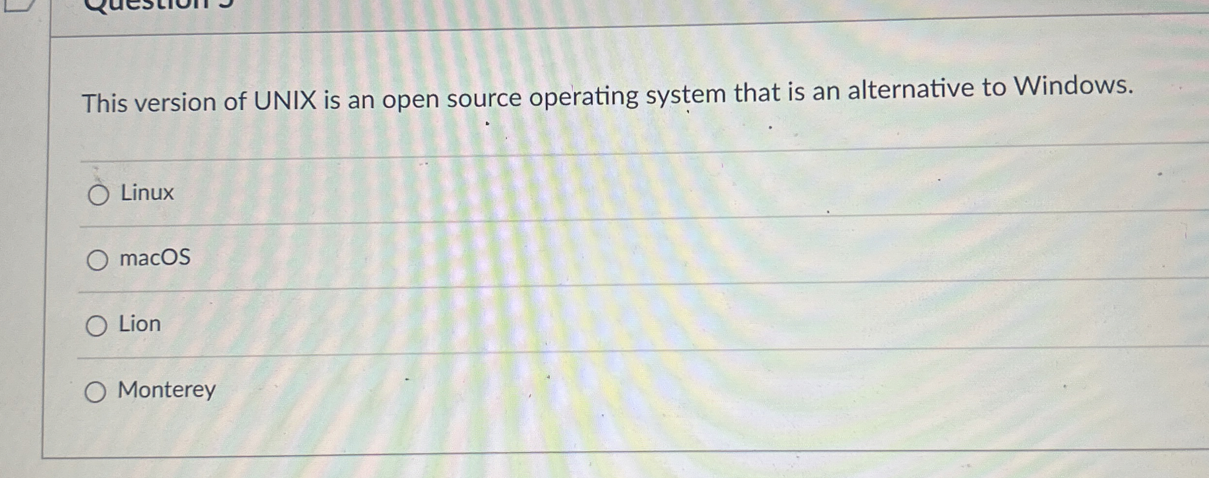 Solved This version of UNIX is an open source operating | Chegg.com