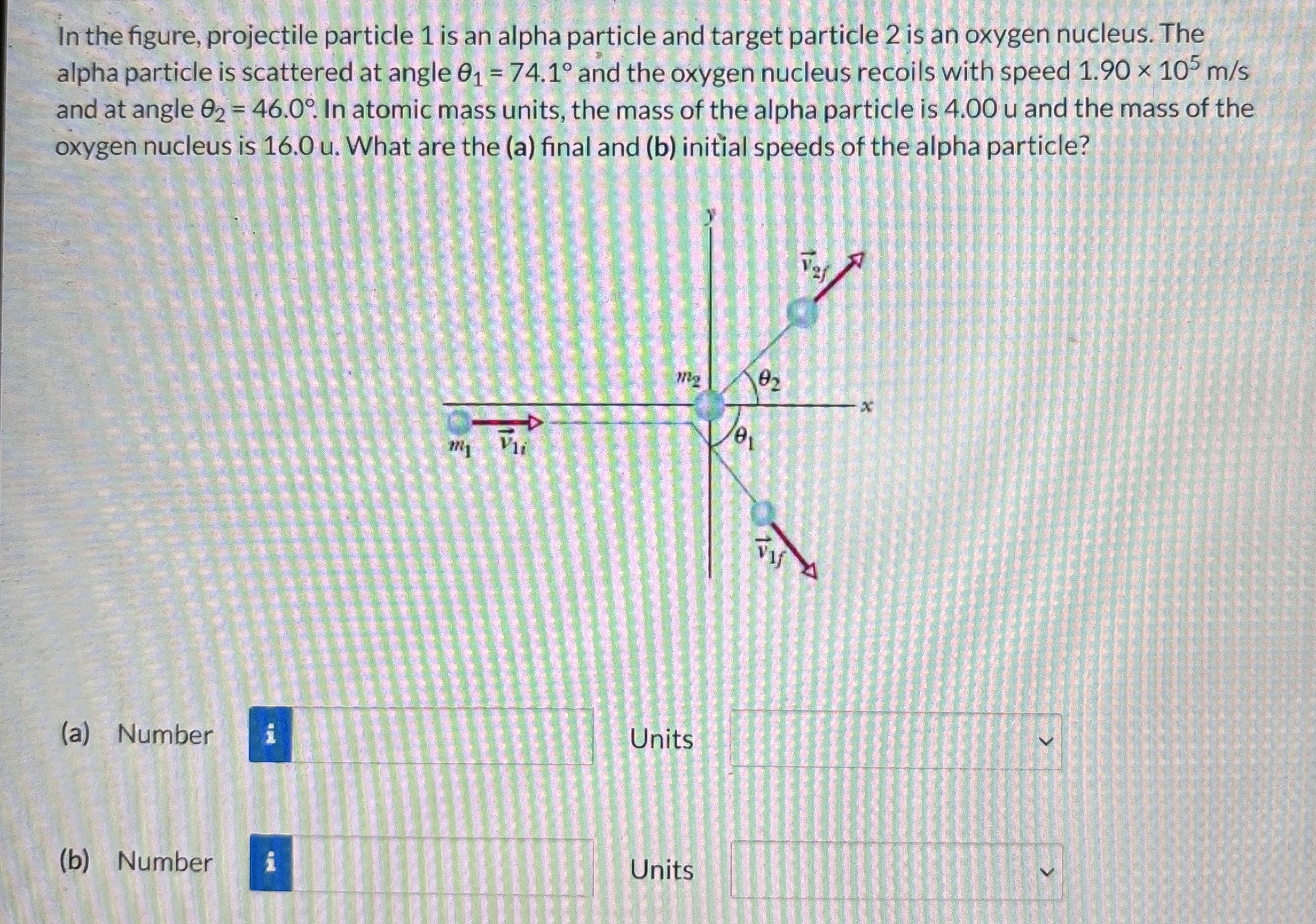Solved In the figure, projectile particle 1 ﻿is an alpha | Chegg.com