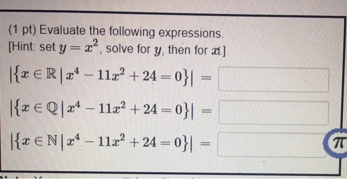 Solved 1 Pt Evaluate The Following Expressions Hint Chegg Com