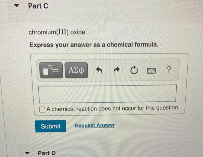 chromium(III) oxide
Express your answer as a chemical formula.