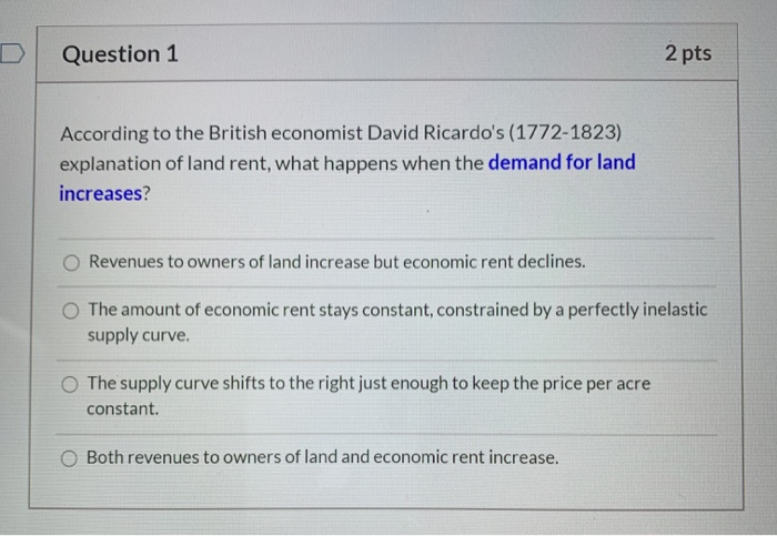 Solved D Question 1 2 pts According to the British economist | Chegg.com