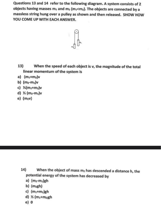 Solved Questions 13 and 14 refer to the following diagram. A | Chegg.com