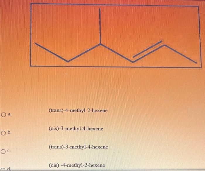trans 4 methyl 2 hexene structure