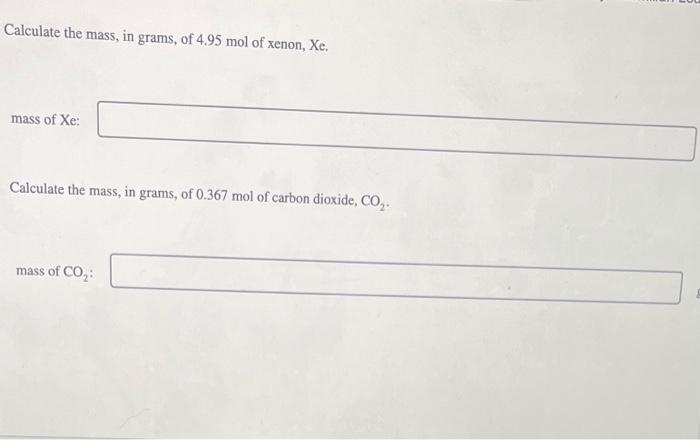 Solved Calculate The Mass In Grams Of 495 Mathrm 2768