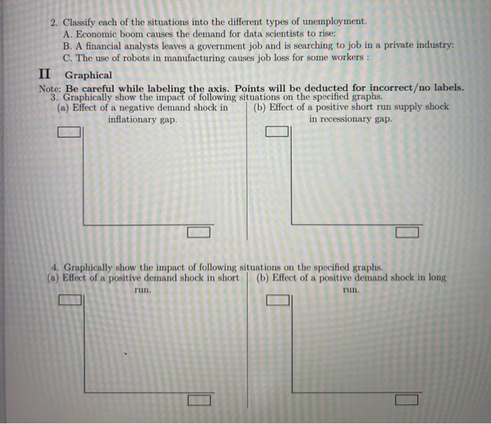 Solved 2. Classify Each Of The Situations Into The Different | Chegg.com