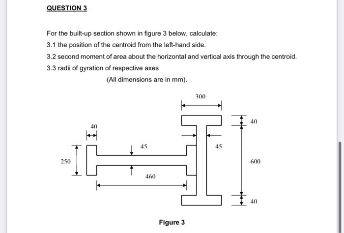 Solved QUESTION 2 For The Beam Section Shown In Figure 2, | Chegg.com