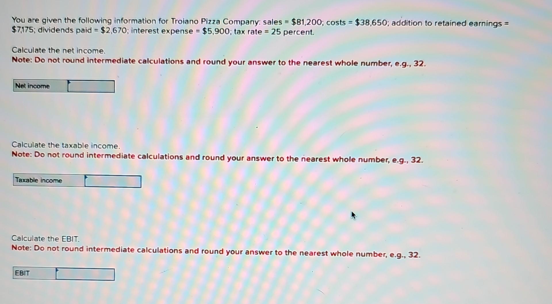 Solved You Are Given The Following Information For Troiano | Chegg.com