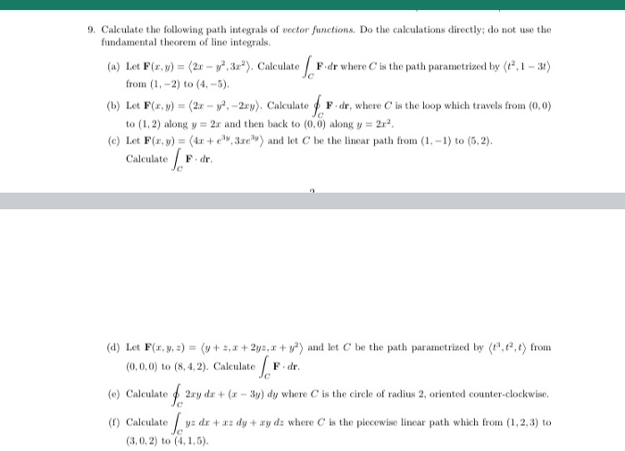 Solved Please solve No.9Make sure to solve all the parts of | Chegg.com