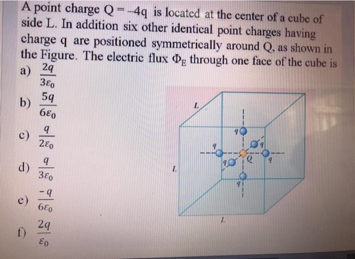 Solved A point charge Q = 4q is located at the center of a | Chegg.com
