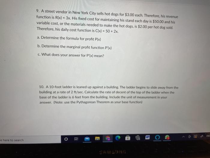 Solved question 9&10 please provide step by step solution. | Chegg.com