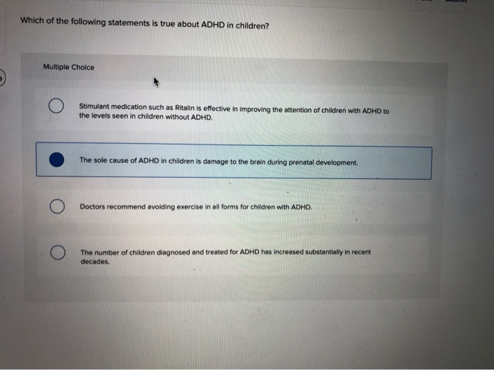 Which Of The Following Statements About Stimulants Is True