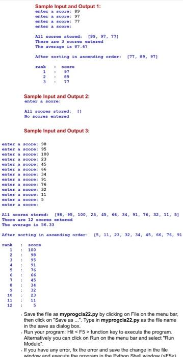 Solved programminf language is python thank you!! example | Chegg.com