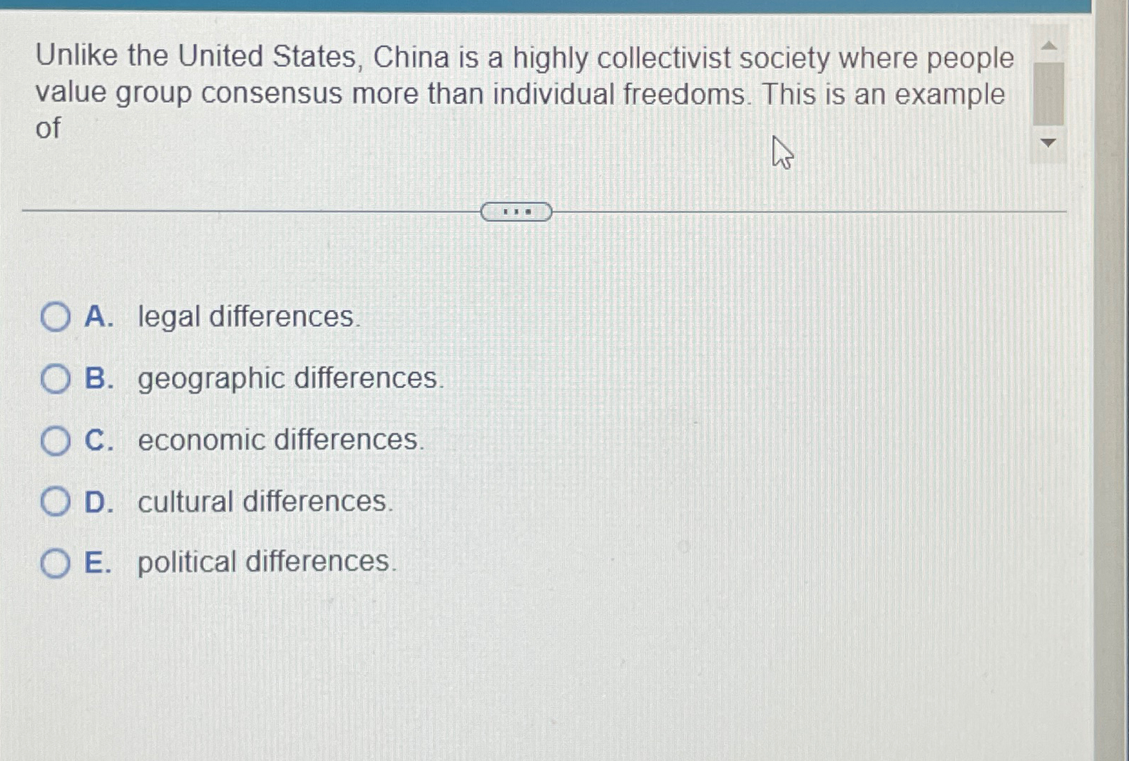 Solved Unlike the United States, China is a highly | Chegg.com