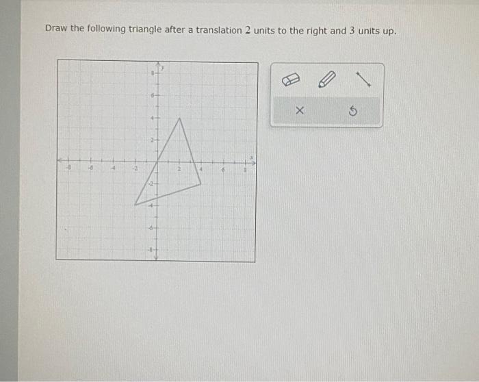 Solved Draw the following triangle after a translation 2 | Chegg.com