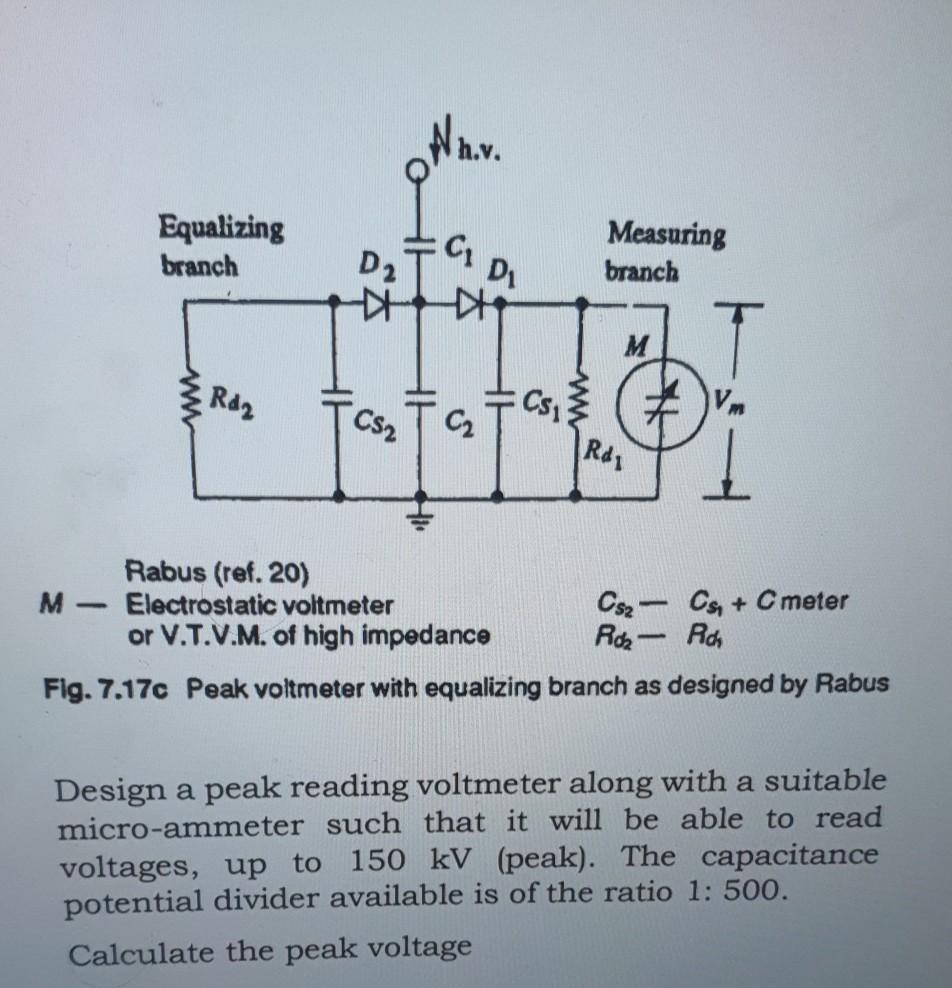 Solved Design a peak reading voltmeter along with a