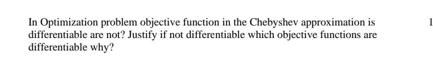 Solved 1 In Optimization problem objective function in the | Chegg.com