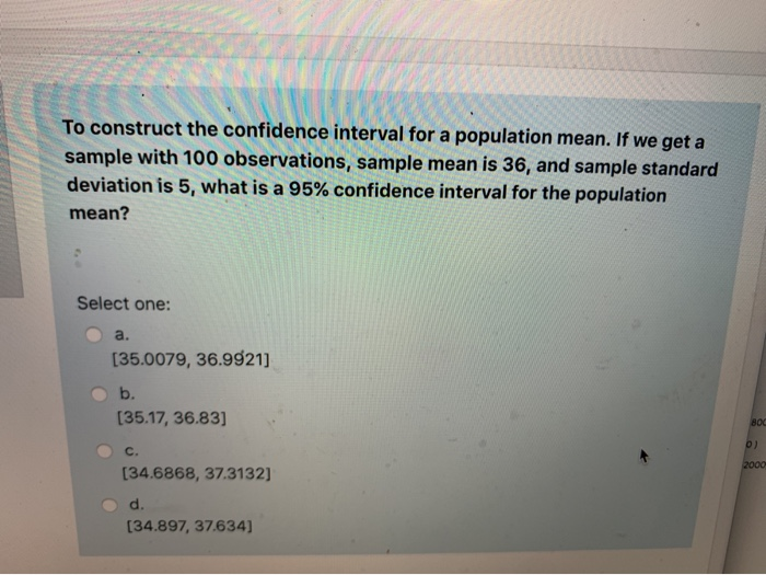 Solved To construct the confidence interval for a population | Chegg.com