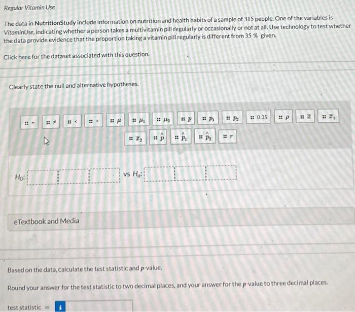 Solved The data in NutritionStudy include information on | Chegg.com