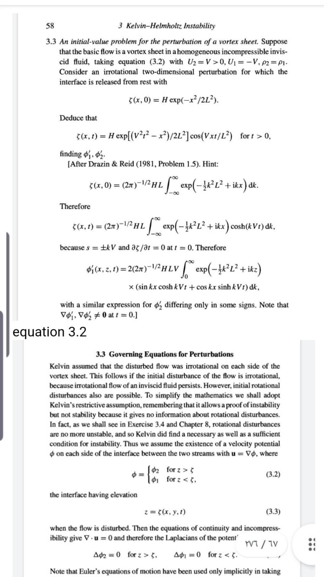 58 3 Kelvin-Helmholtz Instability 3.3 An | Chegg.com