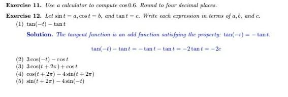 Solved Exercise 11. Use A Calculator To Compute Cos 0.6. | Chegg.com