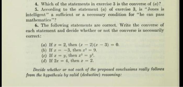 Converse of a outlet statement