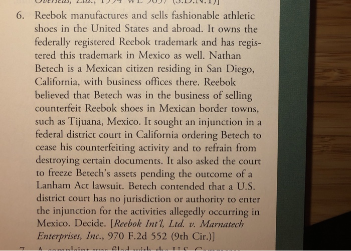 reebok trademark