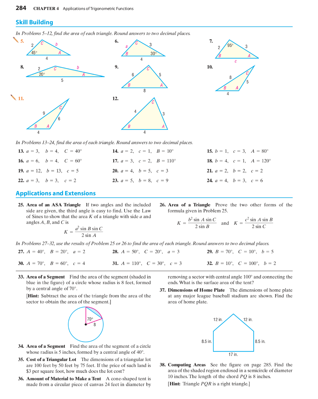 Solved 284 CHAPTER 4 Applications of Trigonometric Functions | Chegg.com