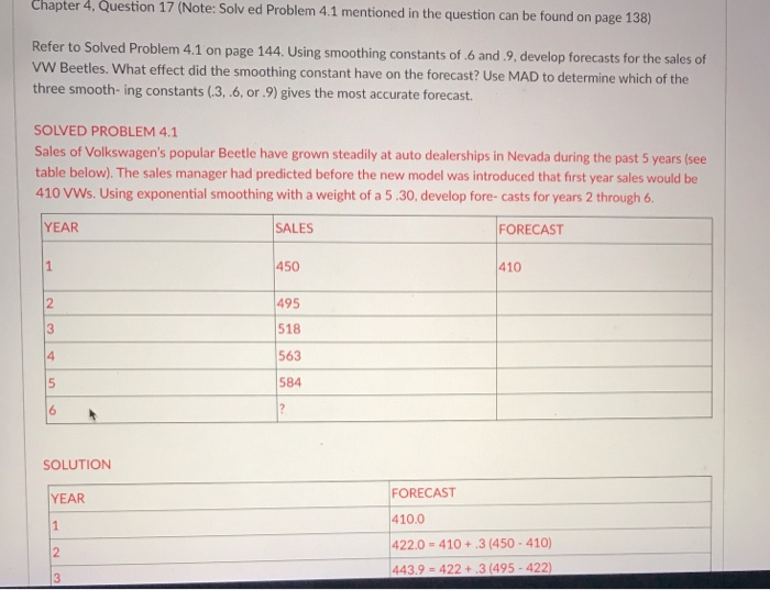 Solved Chapter 4 Question 17 (Note: Solved Problem 4.1 | Chegg.com