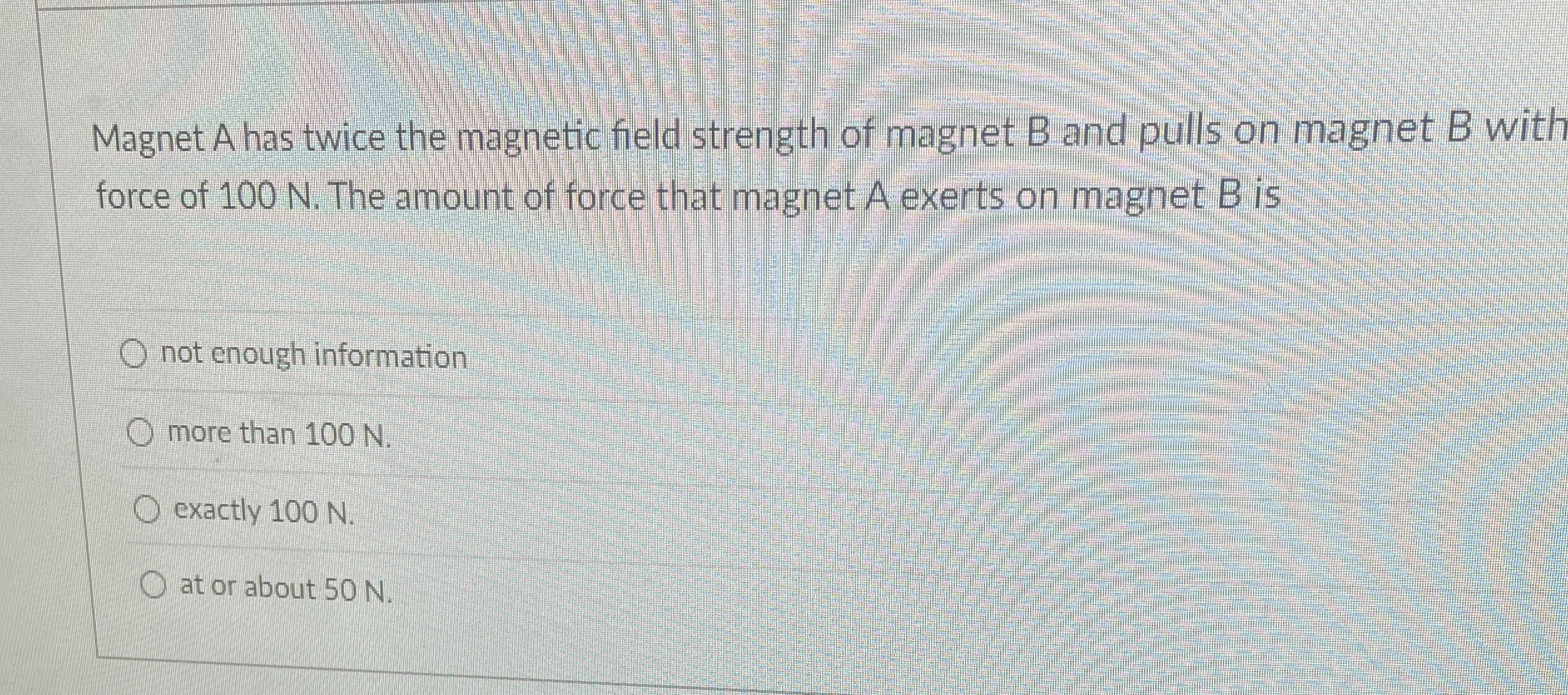 Solved Magnet A has twice the magnetic field strength of | Chegg.com