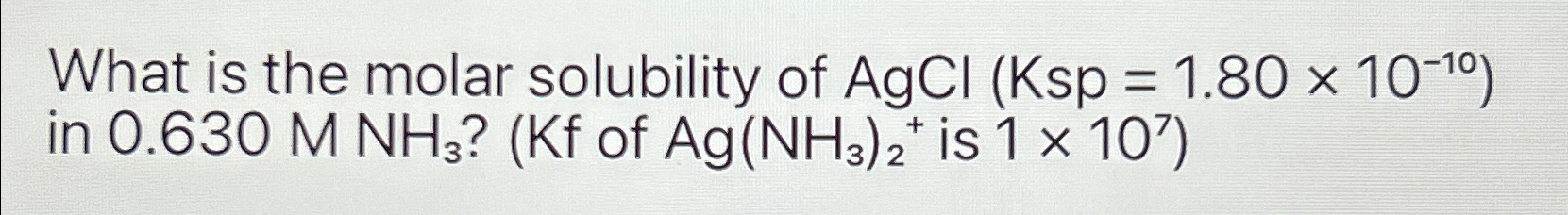 What is the molar solubility of | Chegg.com