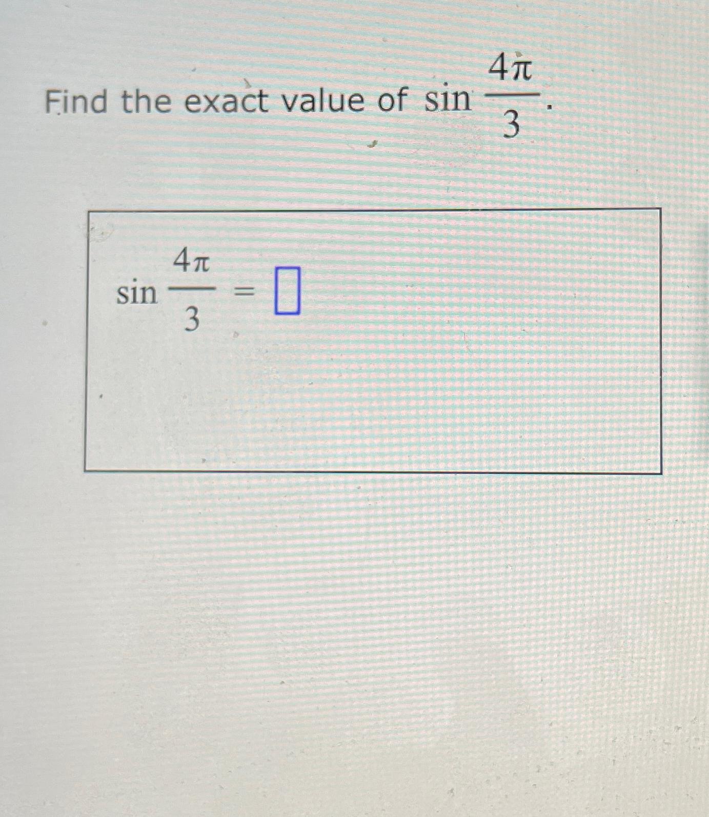 sin pi over 4 value