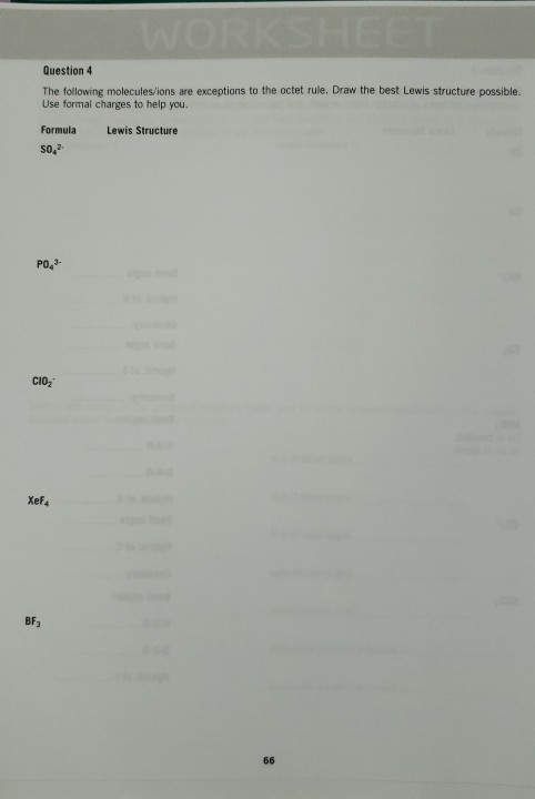 Solved Data Sheet Molecular Models Lewis Structures And