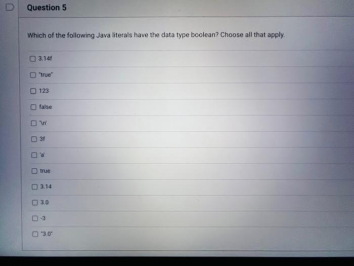 Solved Which of the following are valid Java Identifiers? | Chegg.com