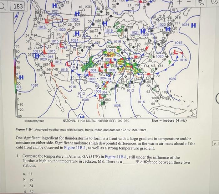 Solved One significant ingredient for thunderstorms to form