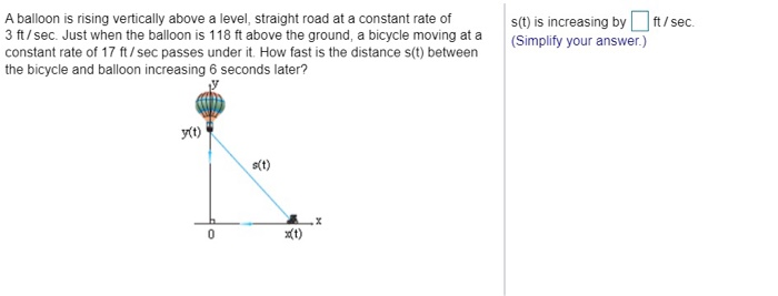 Solved A balloon is rising vertically above a level, | Chegg.com